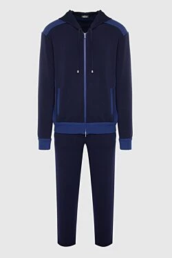 Men's wool sports suit, blue