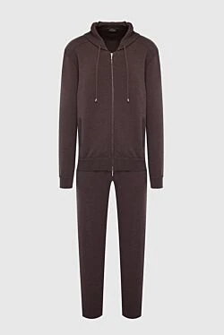 Men's wool sports suit, brown