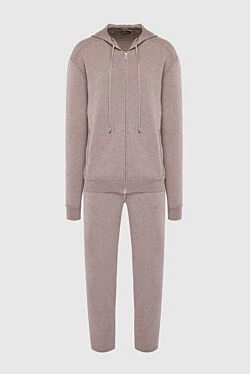 Beige men's wool sports suit