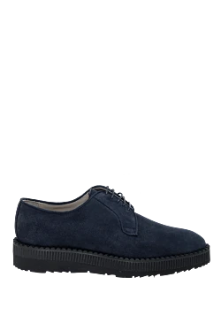 Blue suede men's shoes