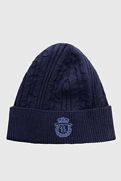 Blue wool hat for men