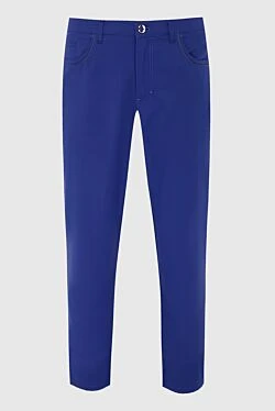 Blue cotton trousers for men