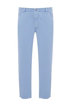 Men's blue linen trousers