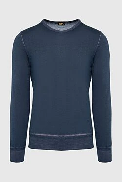 Cashmere and silk jumper gray for men