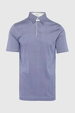 Cotton polo purple men's