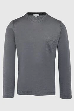 Cashmere and silk jumper gray for men