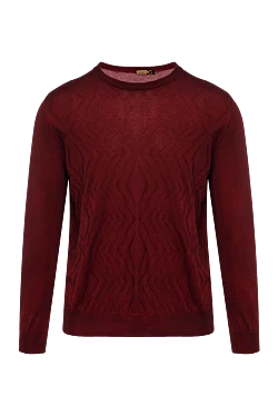 Cashmere and silk jumper burgundy for men