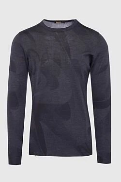 Cashmere, silk and wool jumper black for men