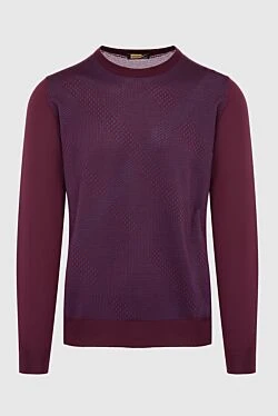 Cashmere and silk jumper burgundy for men