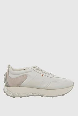 White leather sneakers for women