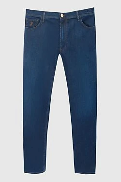 Men's blue jeans made of natural fabric