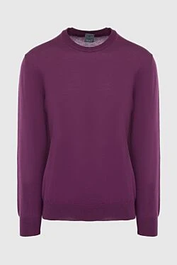 Violet wool jumper for men