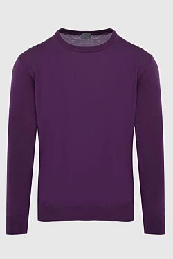 Violet wool jumper for men