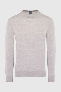 Wool jumper beige for men