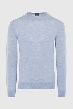 Blue wool jumper for men