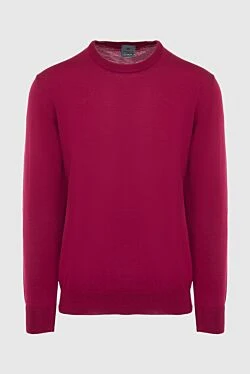 Wool jumper burgundy for men