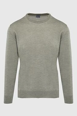 Wool jumper green for men