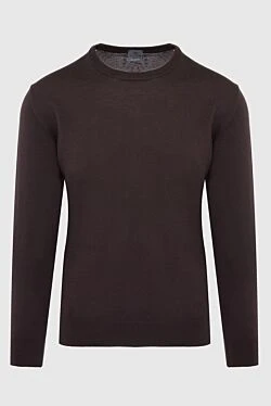 Brown wool jumper for men