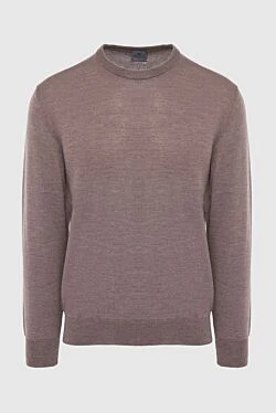 Brown wool jumper for men