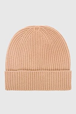 Brown cashmere hat for men