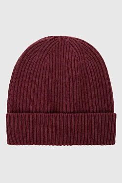 Brown cashmere hat for men