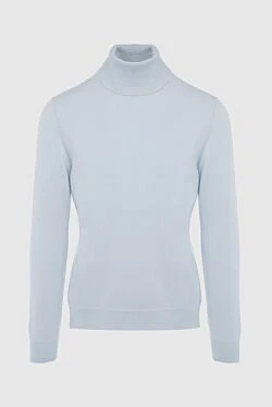 Blue men's cashmere golf