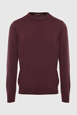 Cashmere jumper burgundy for men