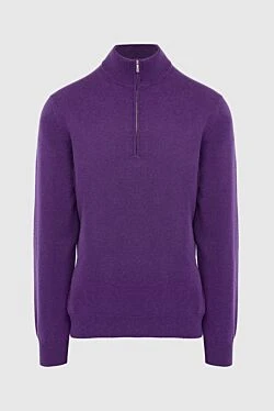 Cashmere troyer purple for men