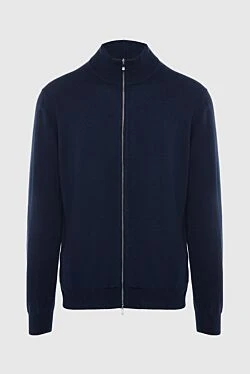 Men's cashmere cardigan blue