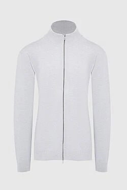 Men's cashmere cardigan white