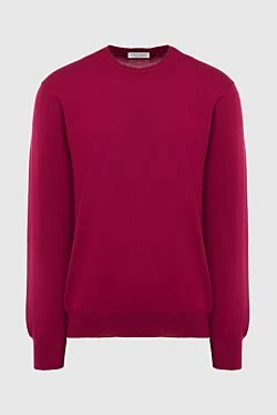 Wool jumper burgundy for men