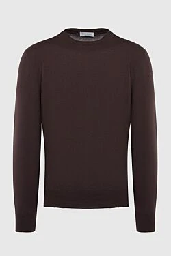 Brown wool jumper for men