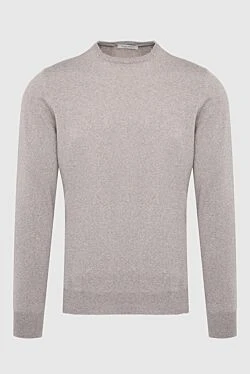 Wool jumper beige for men