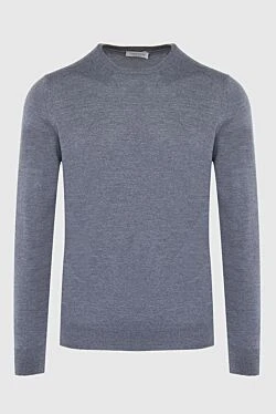 Wool jumper gray for men