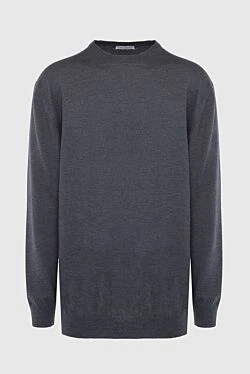 Wool jumper gray for men