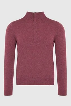 Troyer wool, viscose and cashmere red for men