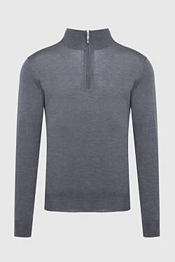 Gray wool troyer for men