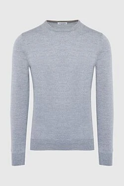 Wool jumper gray for men