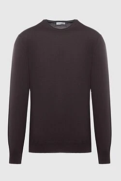 Brown wool jumper for men