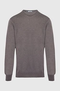 Brown wool jumper for men