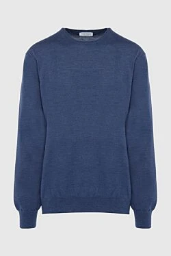 Wool jumper blue for men