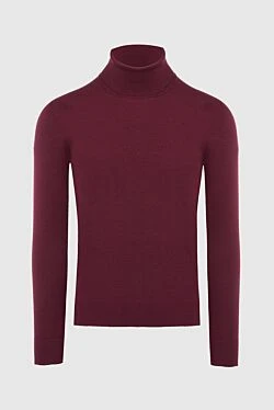 Golf men's wool and polyester burgundy