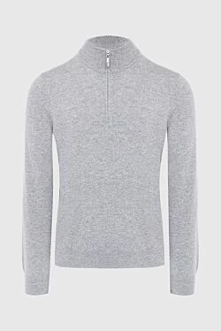 Gray cashmere troyer for men