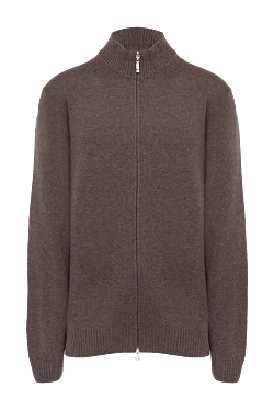 Men's cardigan made of wool, cashmere and viscose, brown