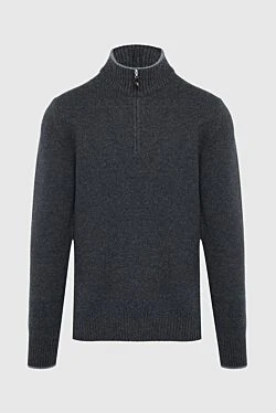 Gray wool troyer for men