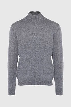 Men's cashmere cardigan gray