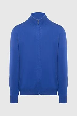 Men's cashmere cardigan blue