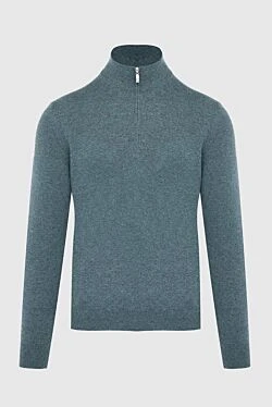 Gray cashmere troyer for men