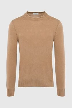 Wool jumper beige for men