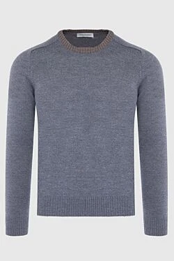 Wool jumper gray for men